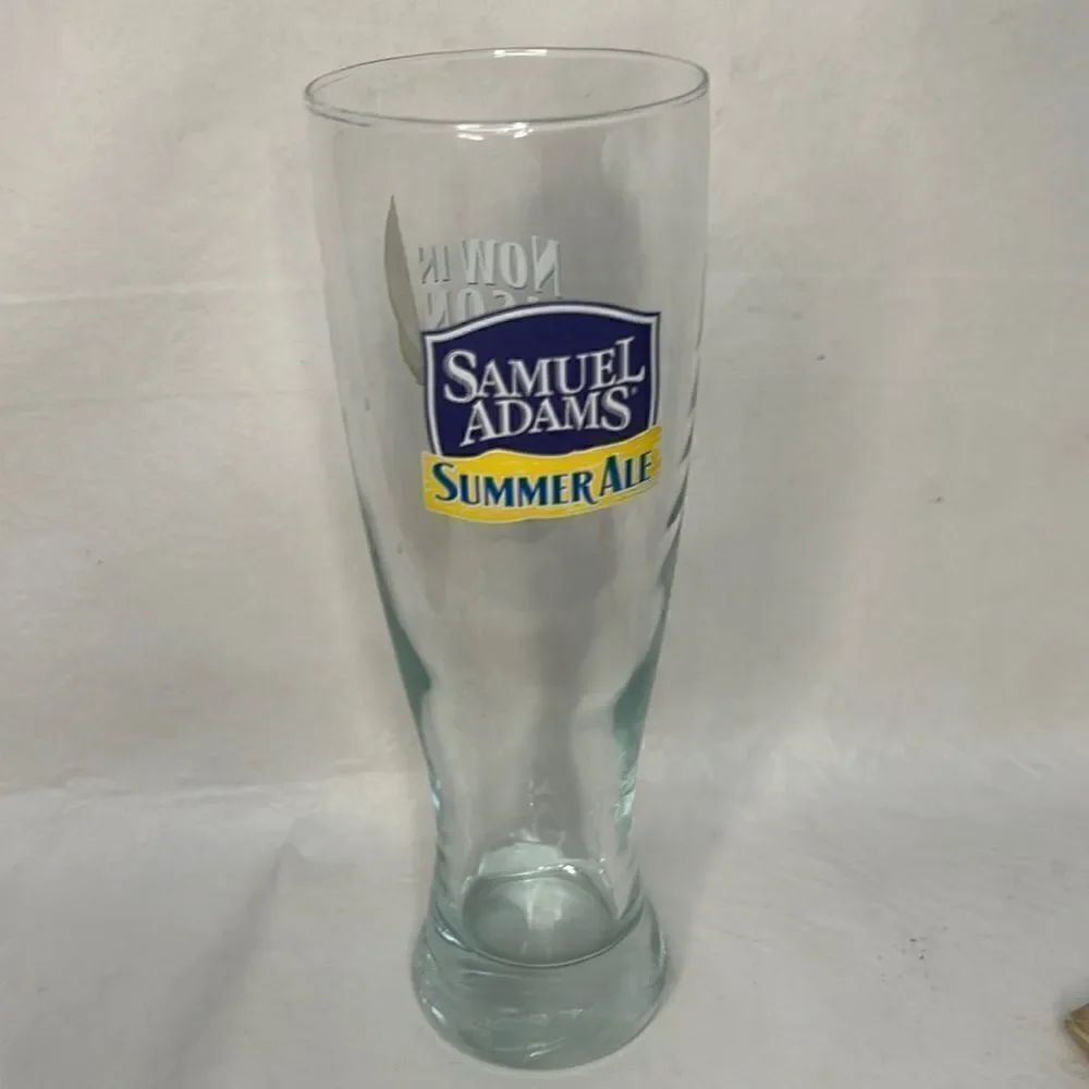Samuel Adams Summer Ale 16 Oz Beer Drinking Glass Now In Season Bright Citrusy